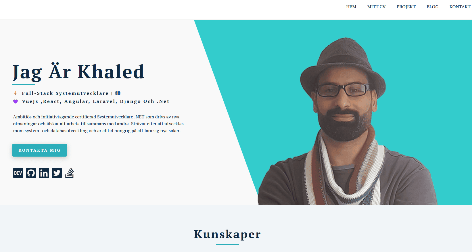 Mitt Portföljwebbprojekt | React